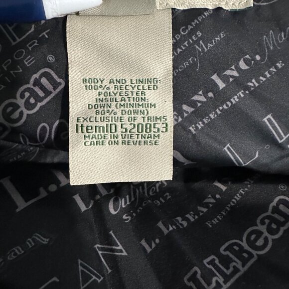 L.L. Bean Down Puffer Jacket Green Womens Size XL Snap Front Retro Classic Style - Picture 11 of 16